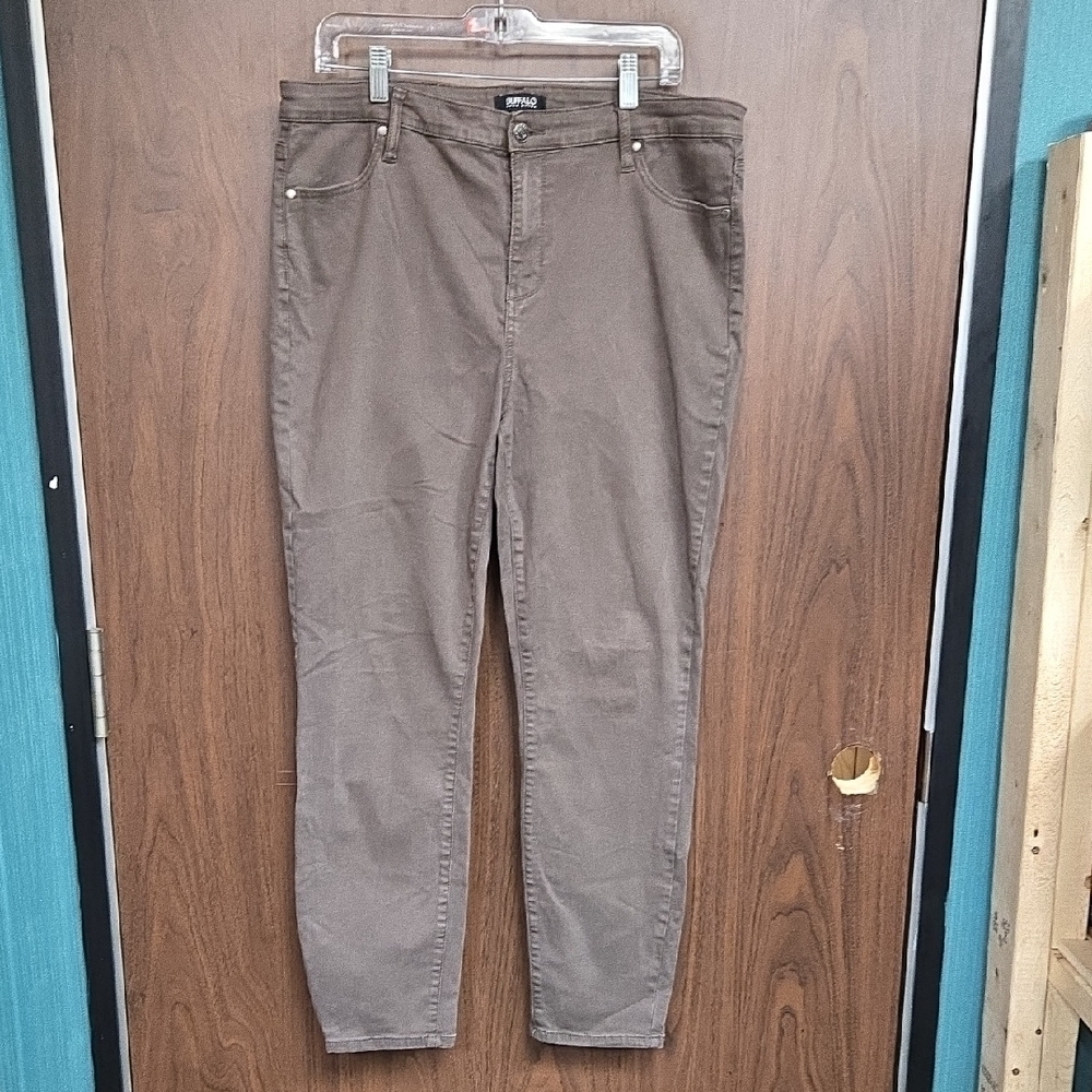 Buffalo David Bitton Size 14 Faded Brown High Rise Stretch Skinny Jean